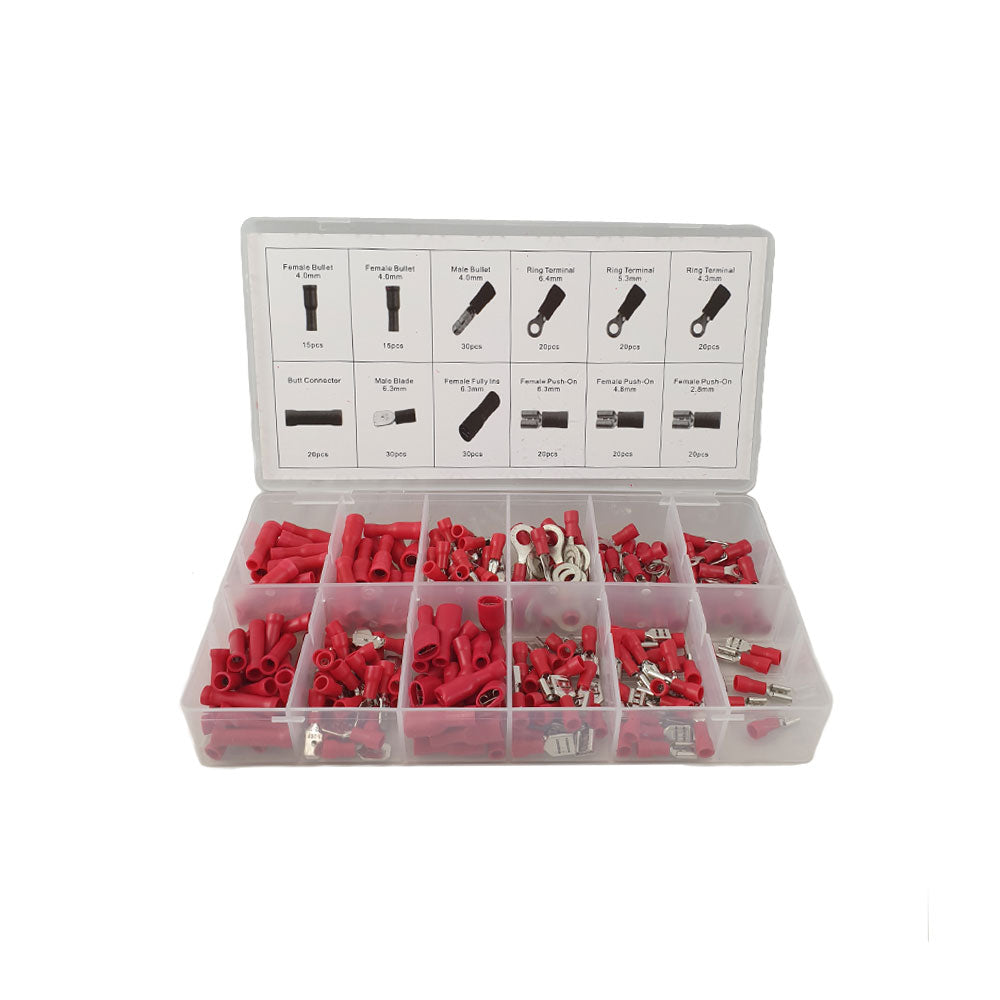 Assortiment Kabelverbinders rood 260 delig