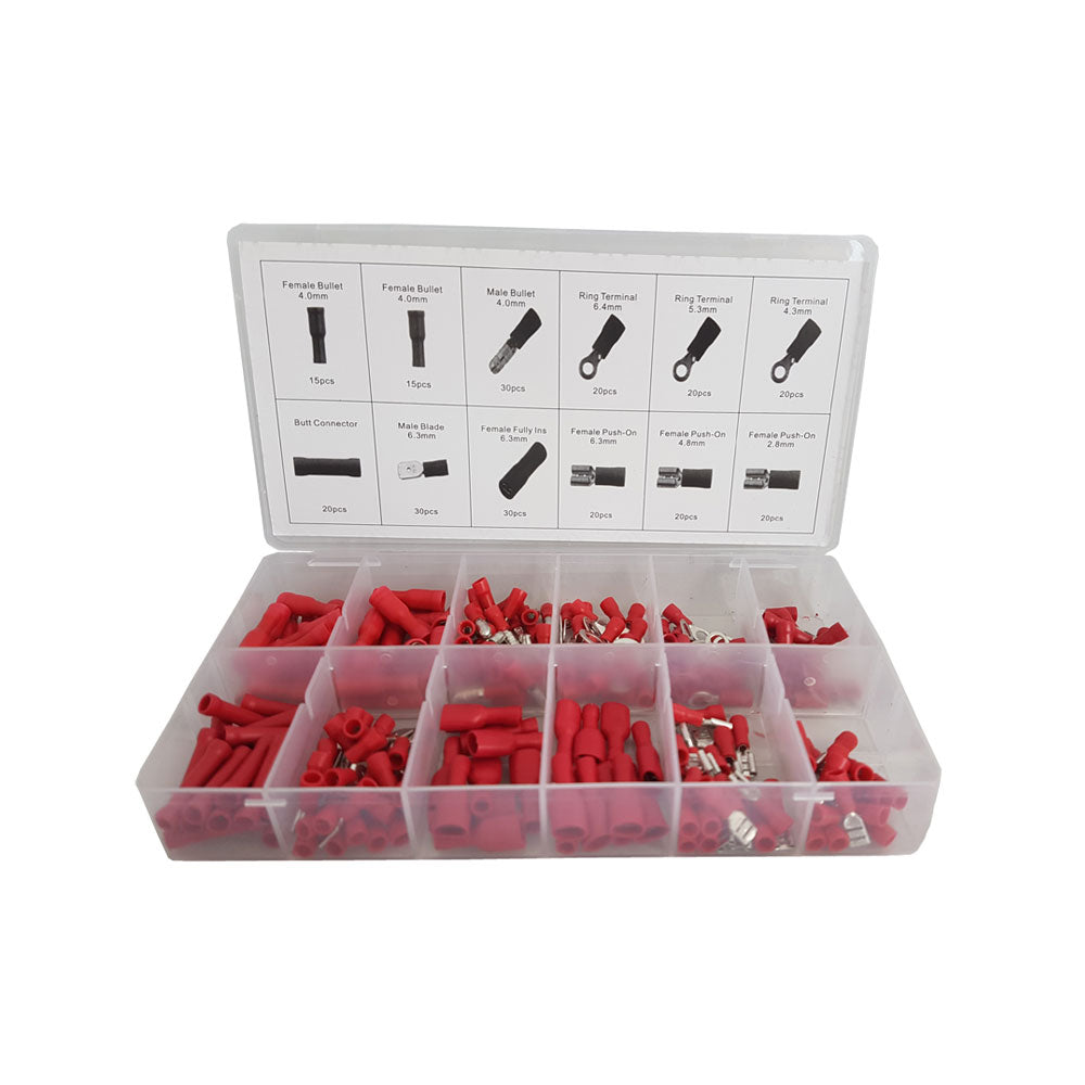 Assortiment Kabelverbinders rood 260 delig