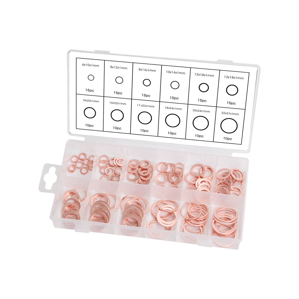Koperringen assortiment 150 delig