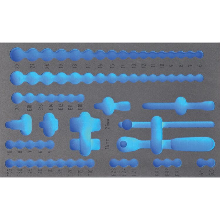 FOAM module leeg, tbv 130071 (3/8" doppenset)DeltachMZS Gereedschap
