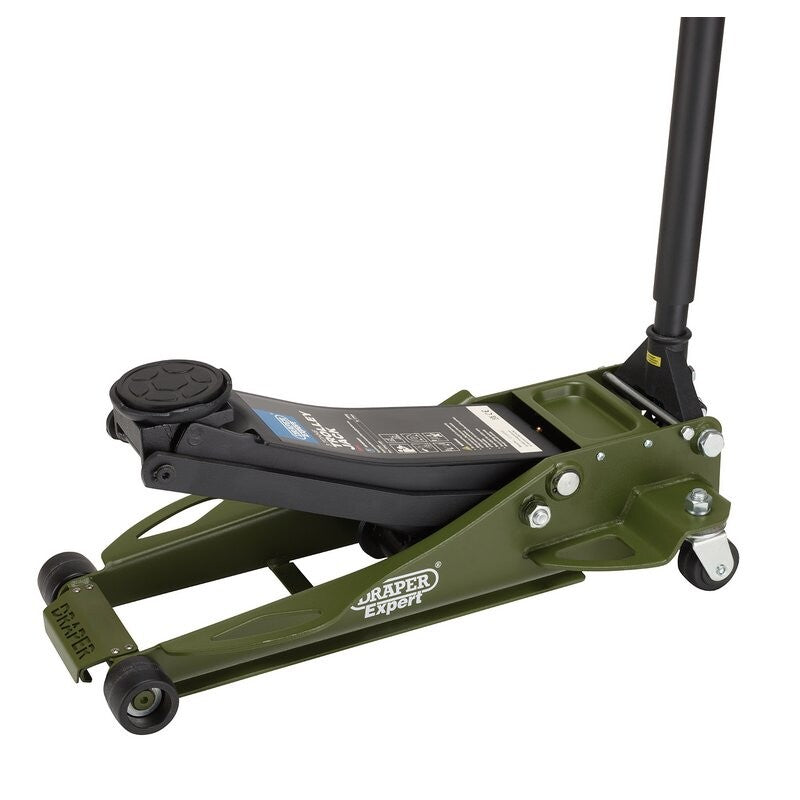 Garagekrik ultra laag, 3 ton turbo lift, nylon wielen