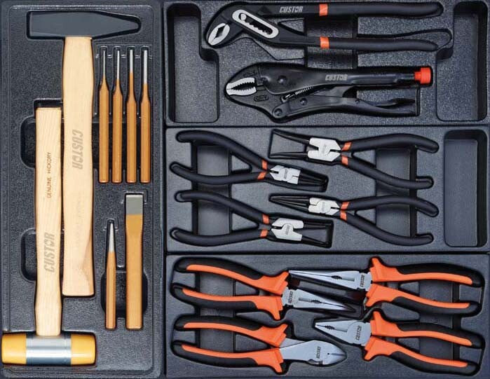 Gereedschapswagen COMPACT, 3 laden gevuld