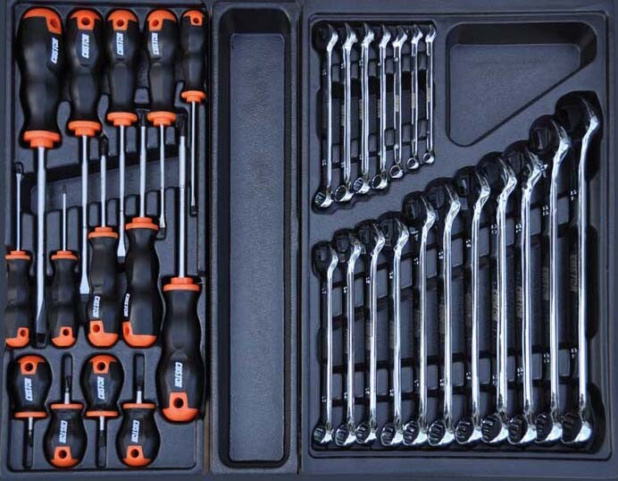 Gereedschapswagen COMPACT, 5 laden gevuld