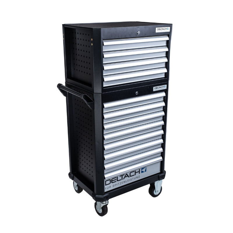 Gereedschapswagen D2-COMPACT + topkoffer, 5 laden gevuld in FOAM, 214dlg