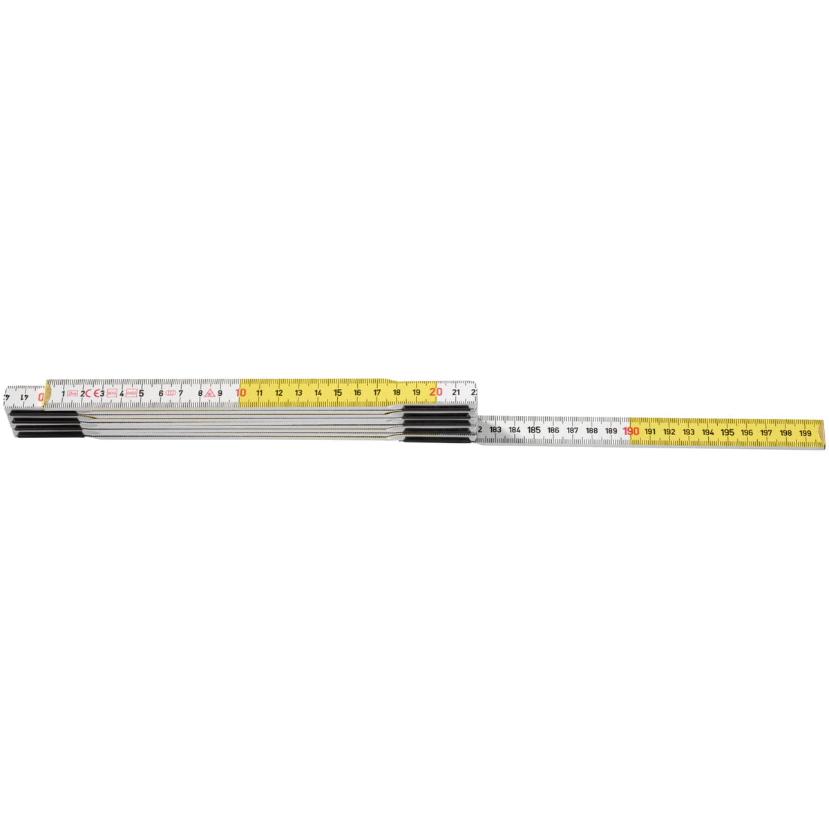 Hultafors Duimstok T59 2m wit/geel - 10-delig – foto 2