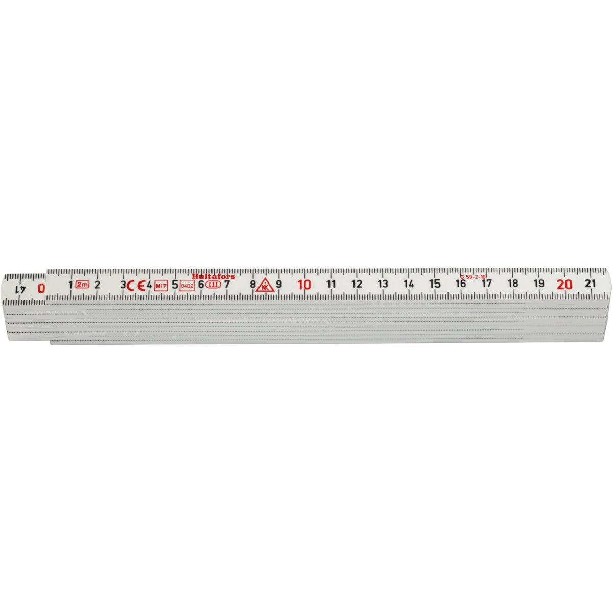 Hultafors Duimstok G 59 2m - 10-delig - wit – foto 1
