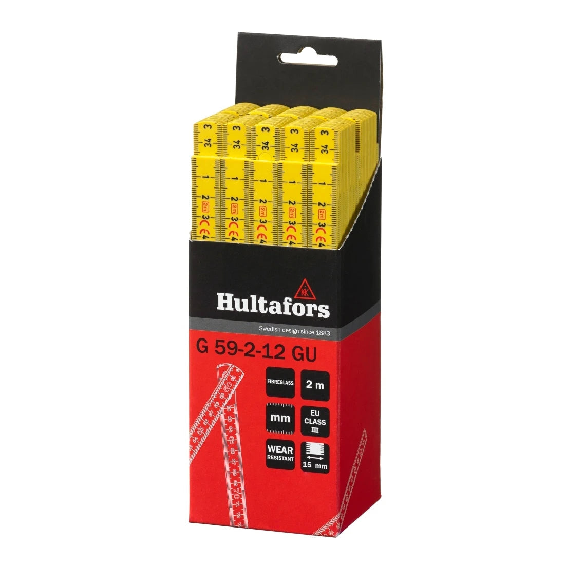 Hultafors Duimstok G 59 2m - 12-delig - geel – foto 6