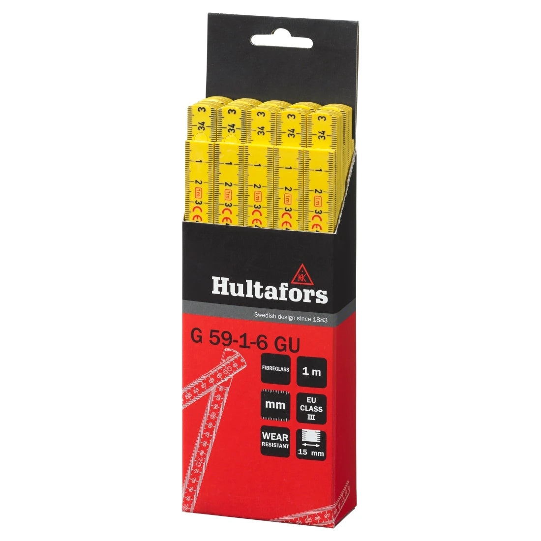 Hultafors Duimstok G 59 1m - 6-delig - geel – foto 6