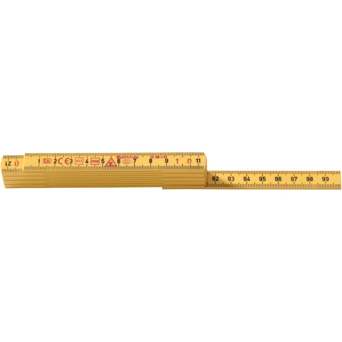 Hultafors Duimstok G 59 1m - 10-delig - geel – foto 3