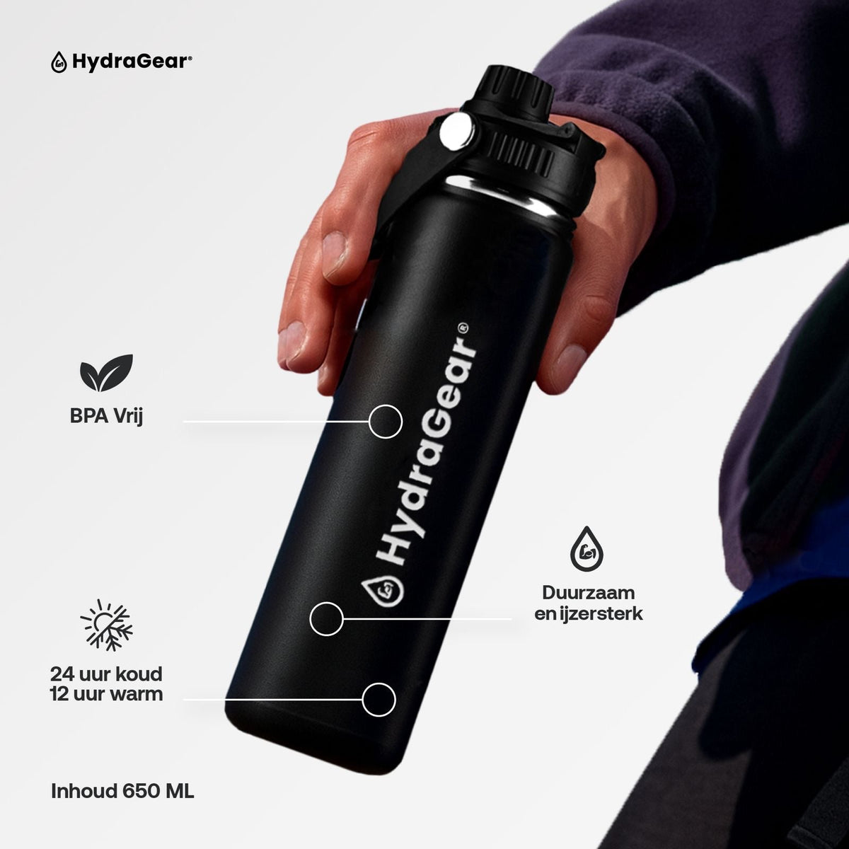 HydraGear thermosfles in de hand