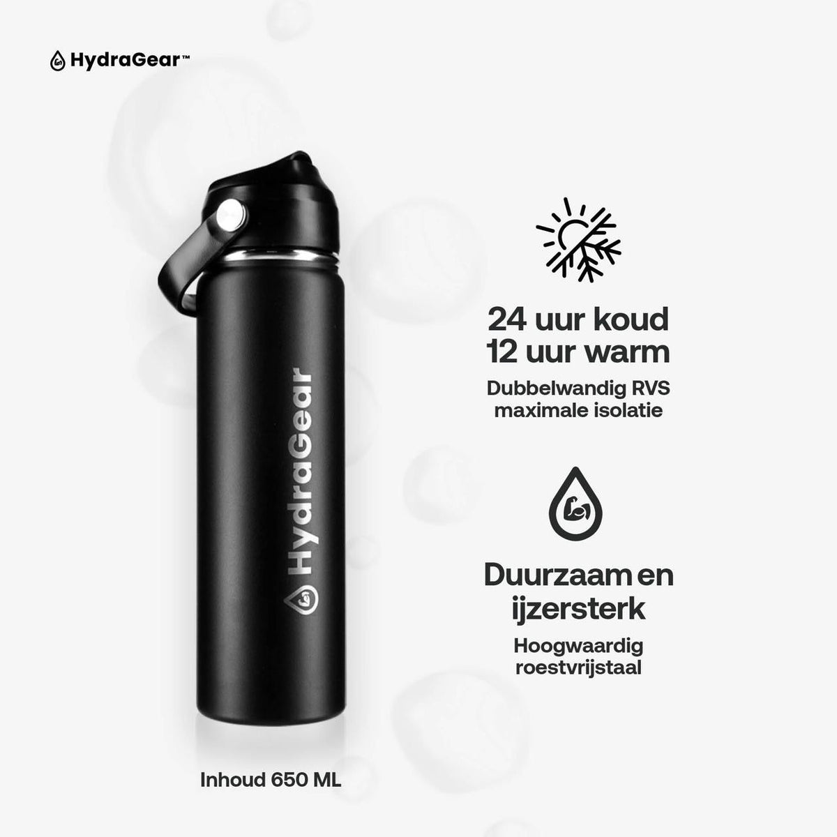 HydraGear thermosfles 24 uur koud, 12 uur warm