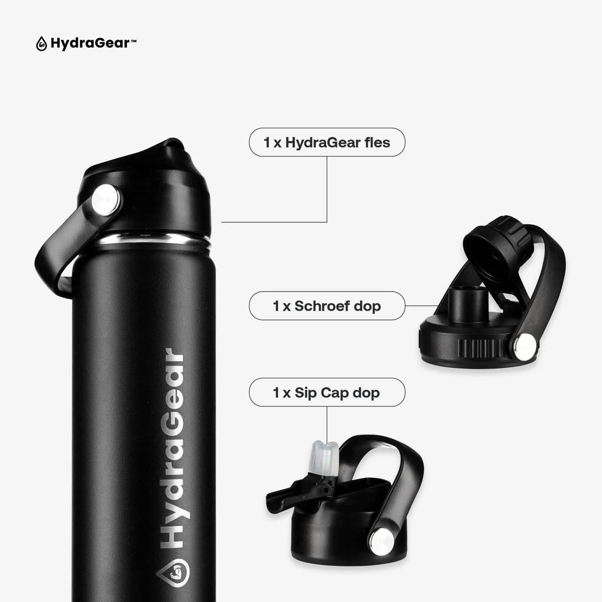 Inhoud verpakking HydraGear thermosfles