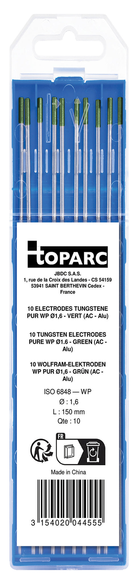 GYS Wolfraamelektroden 1,6 mm aluminium (10 stuks)