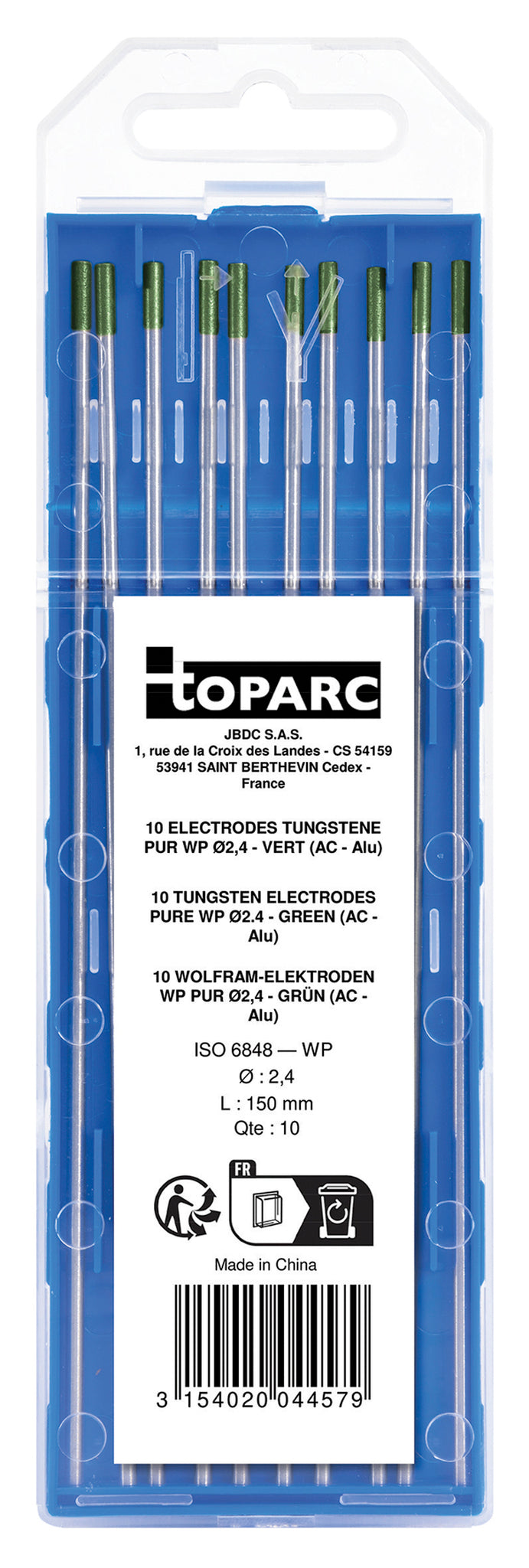 GYS Wolfraamelektroden 2,4 mm aluminium (10 stuks)