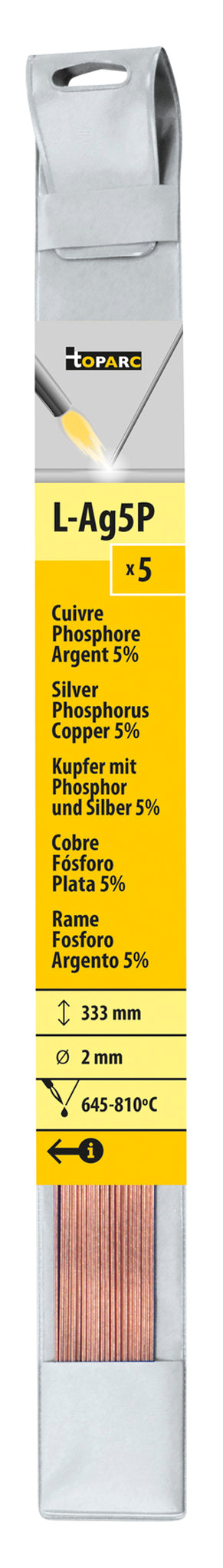 GYS Zilverhoudende hardsoldeerstaven 5% 333 mm (5 stuks)