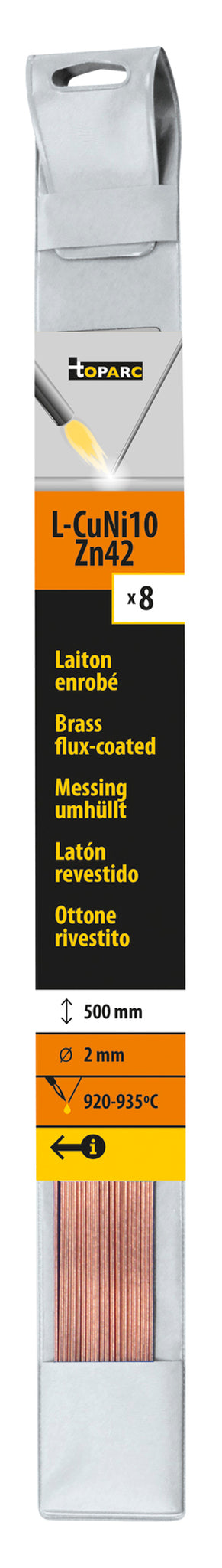 GYS Messing hardsoldeerstaven met flux 2 mm 500 mm (8 stuks)