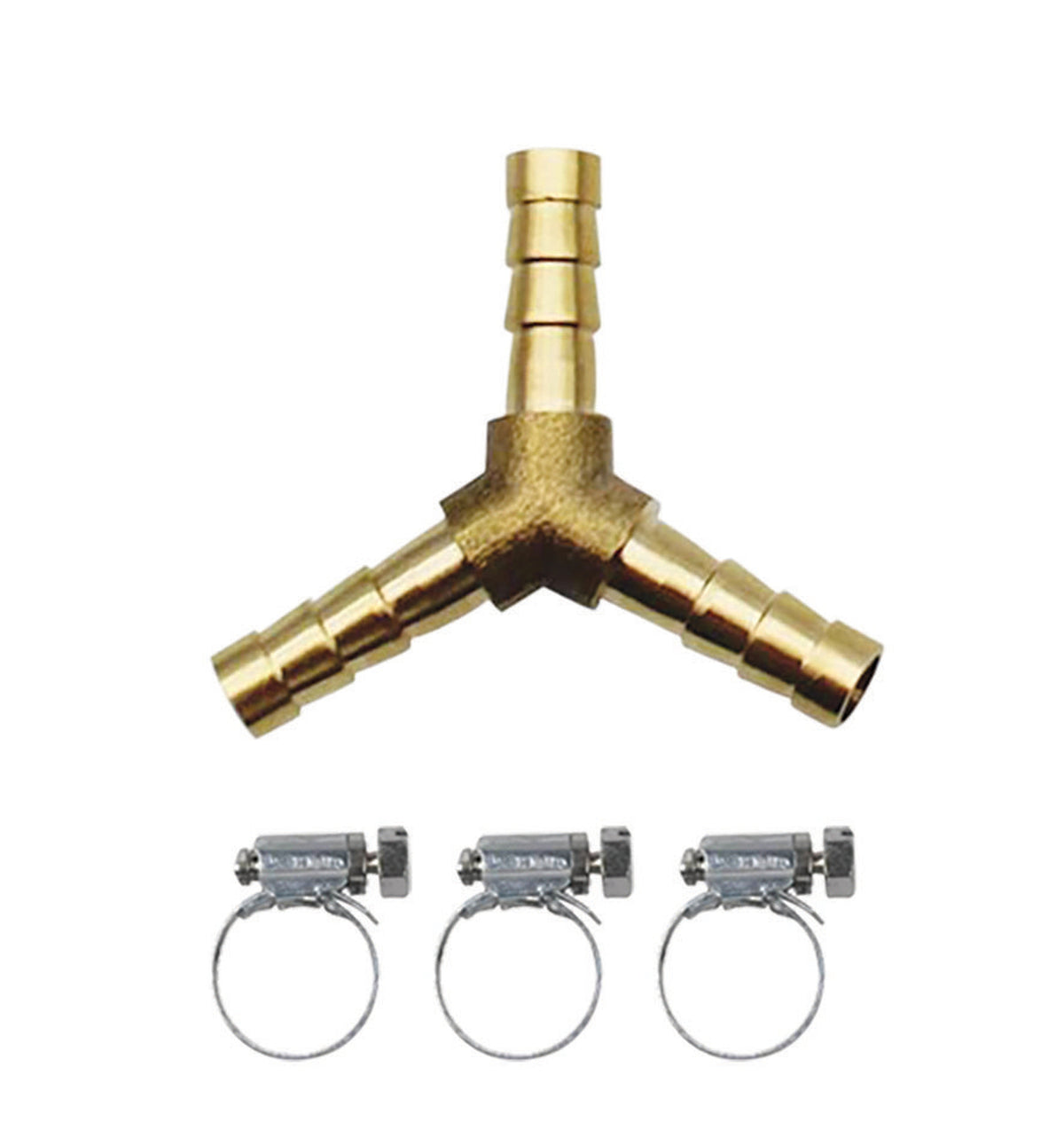 GYS Y-gaskoppeling messing Ø6 mm met 3 slangen