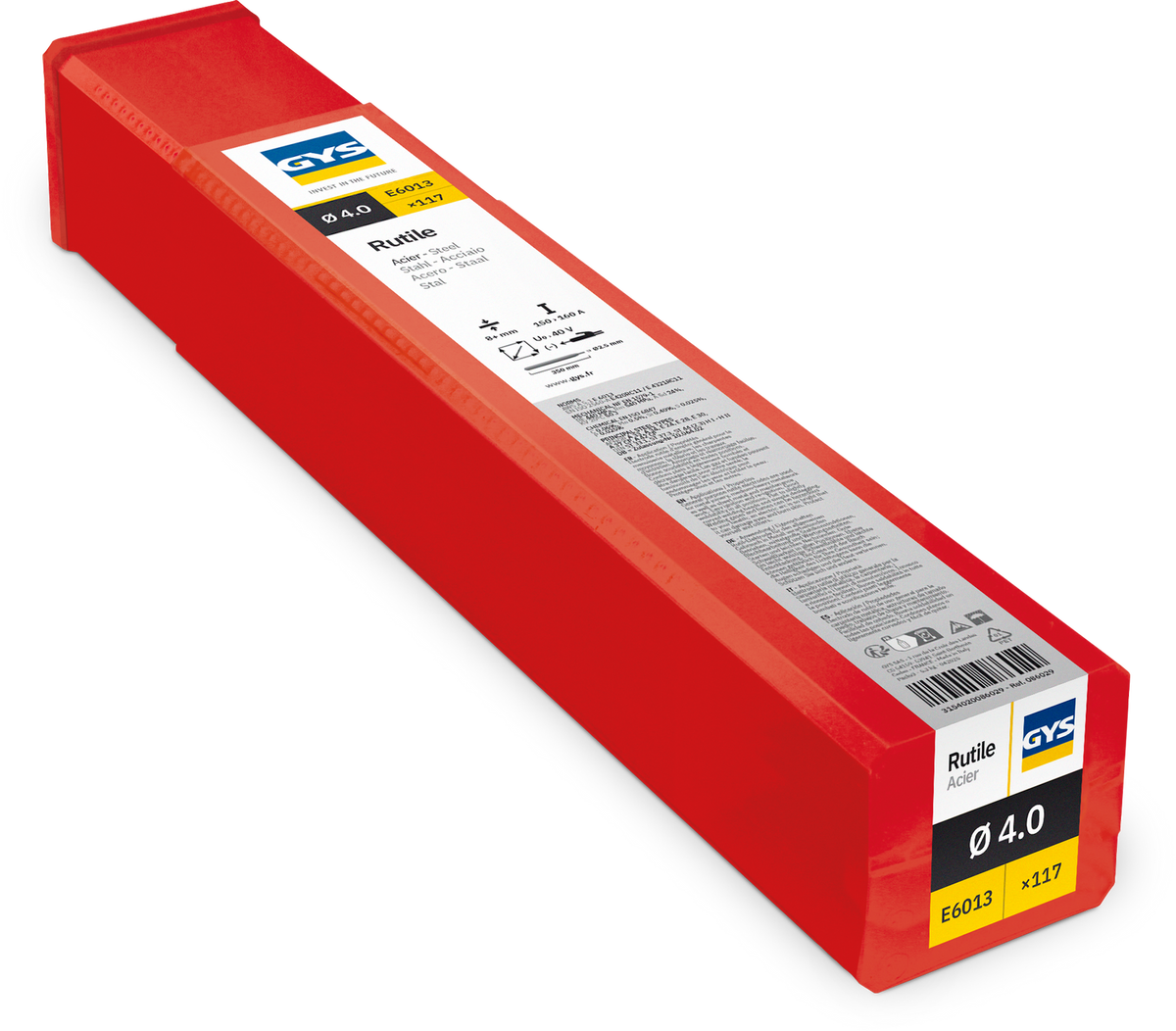 GYS Rutiel elektroden staal Ø4,0 5 kg (117 stuks)