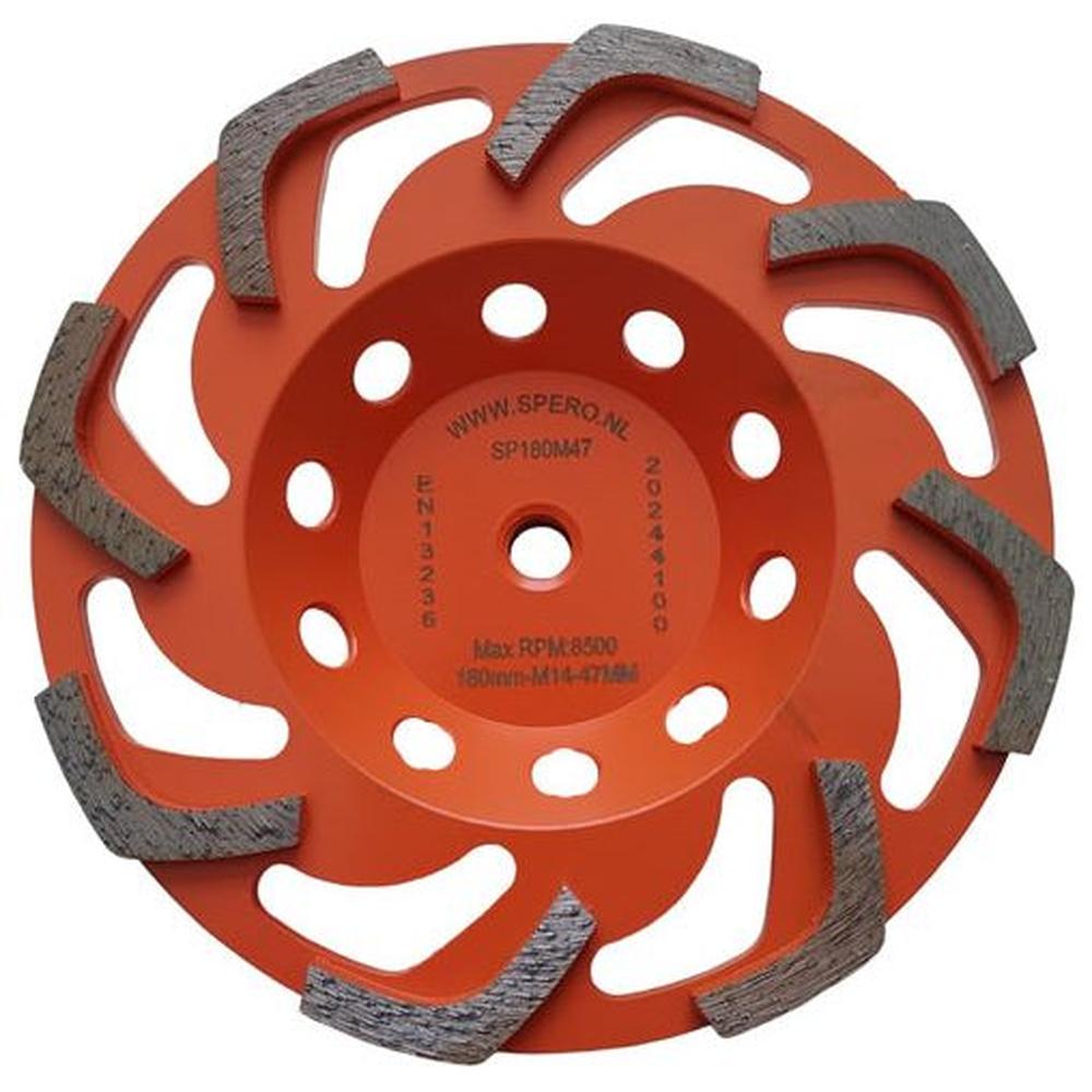 180mm MEDIUM Snake Diamant Komslijpschijf BETON M14 H=47mm TBV SPHS2001B