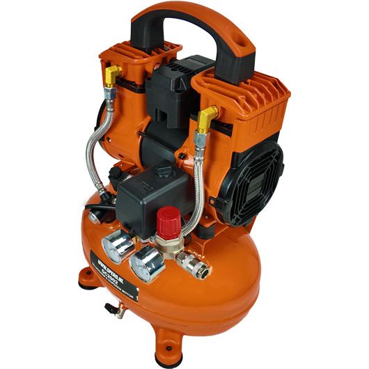 10Ltr -1180W-1.5PK HIGH SPEED 190 L/min Olievrije Silent Compressor 2800T/min 65dB SPERO - 9Bar