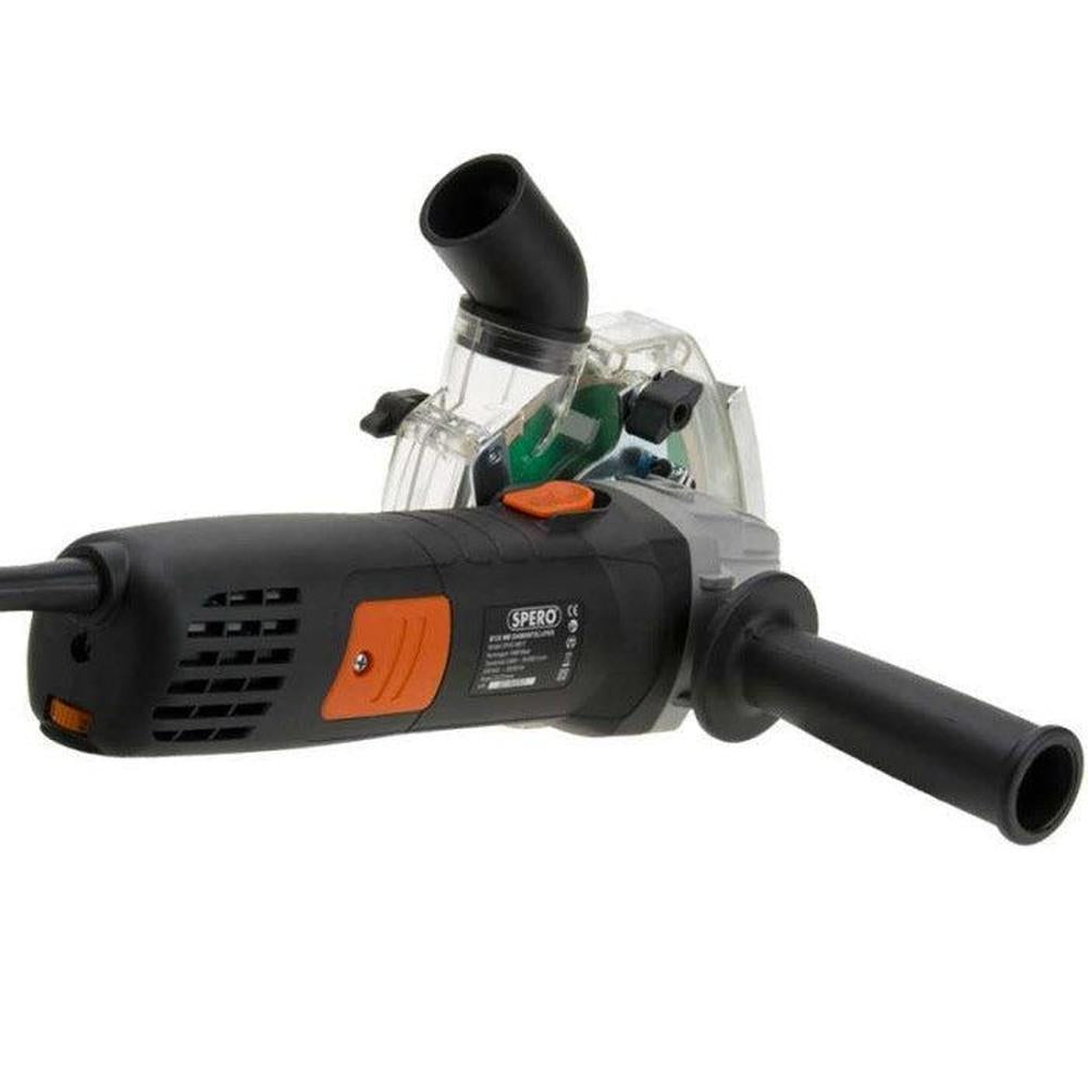 125mm Haakse Tegelslijper 1400Watt + stofkap & Tegel diamantschijf Max. 32mm