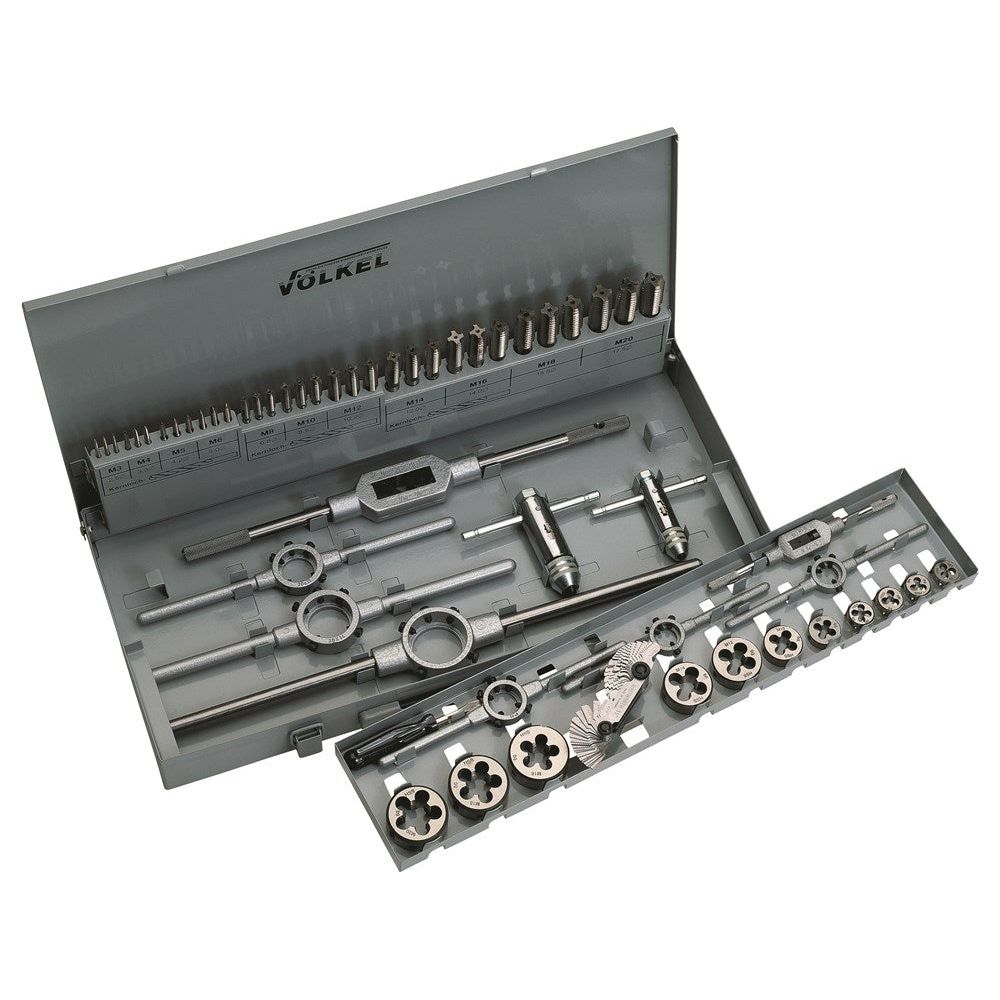 Set handtap snijplaat M3-20 PV2 Wringijzers,snijplaath.,tapkrukken