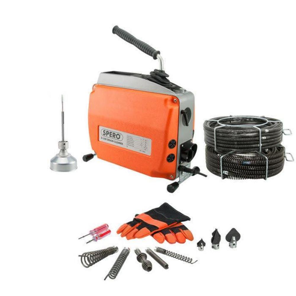 8, 16 & 22mm afvoerontstopper PRO elektrisch roterend - 570Watt - complete set