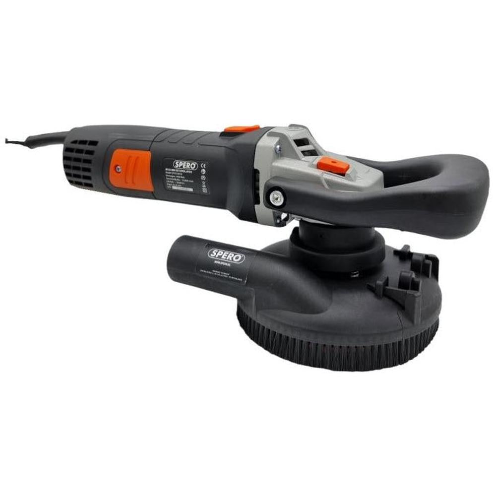 125mm DELUXE 1400Watt Betonslijper cq Schuur & Polijstmachine DROOG + Verende stofkap Excl. Komschijf