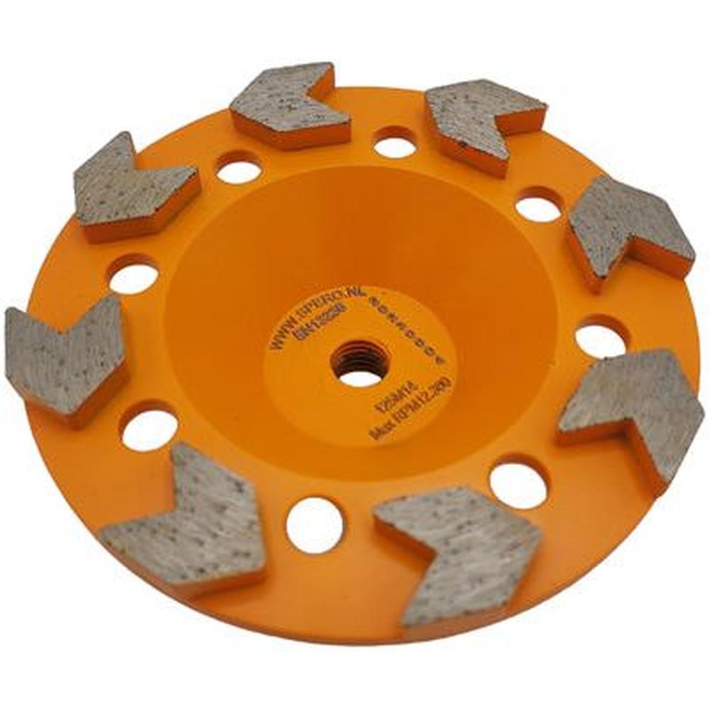 125mm GROF Arrow Diamant Komslijpschijf Coating, Lijm, Asbest & Bitumen - SPERO- M14 H=40mm TBV SPHS1001B