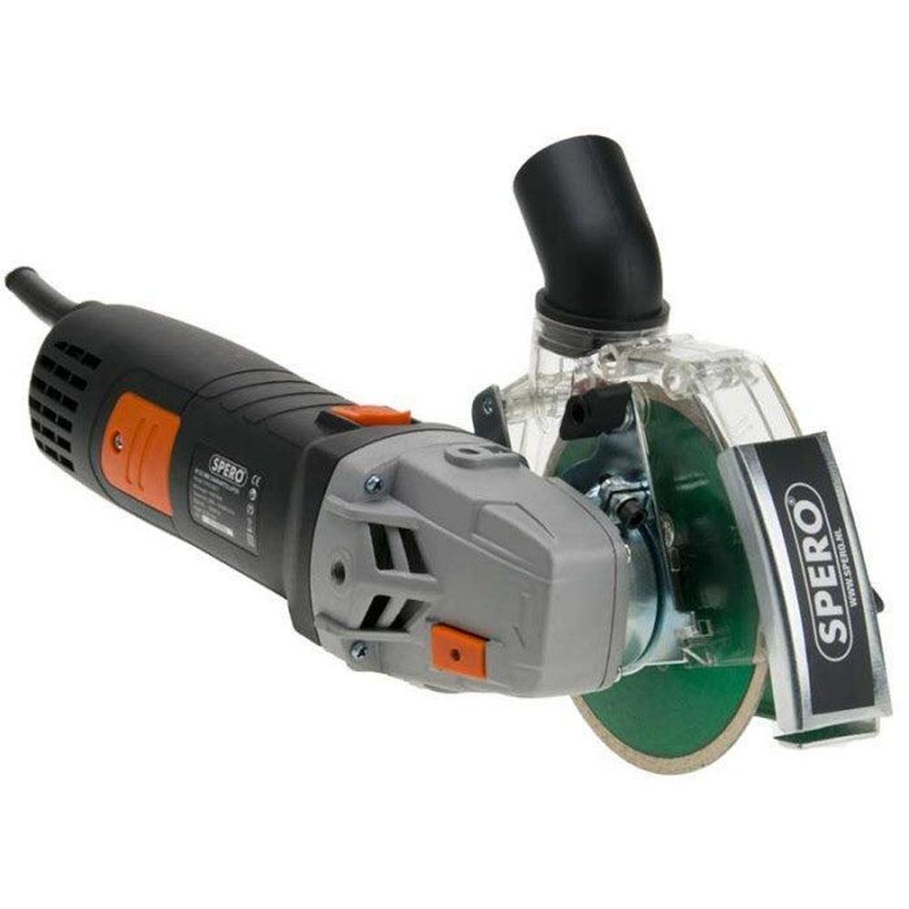 125mm Haakse Tegelslijper 1400Watt + stofkap & Tegel diamantschijf Max. 32mm