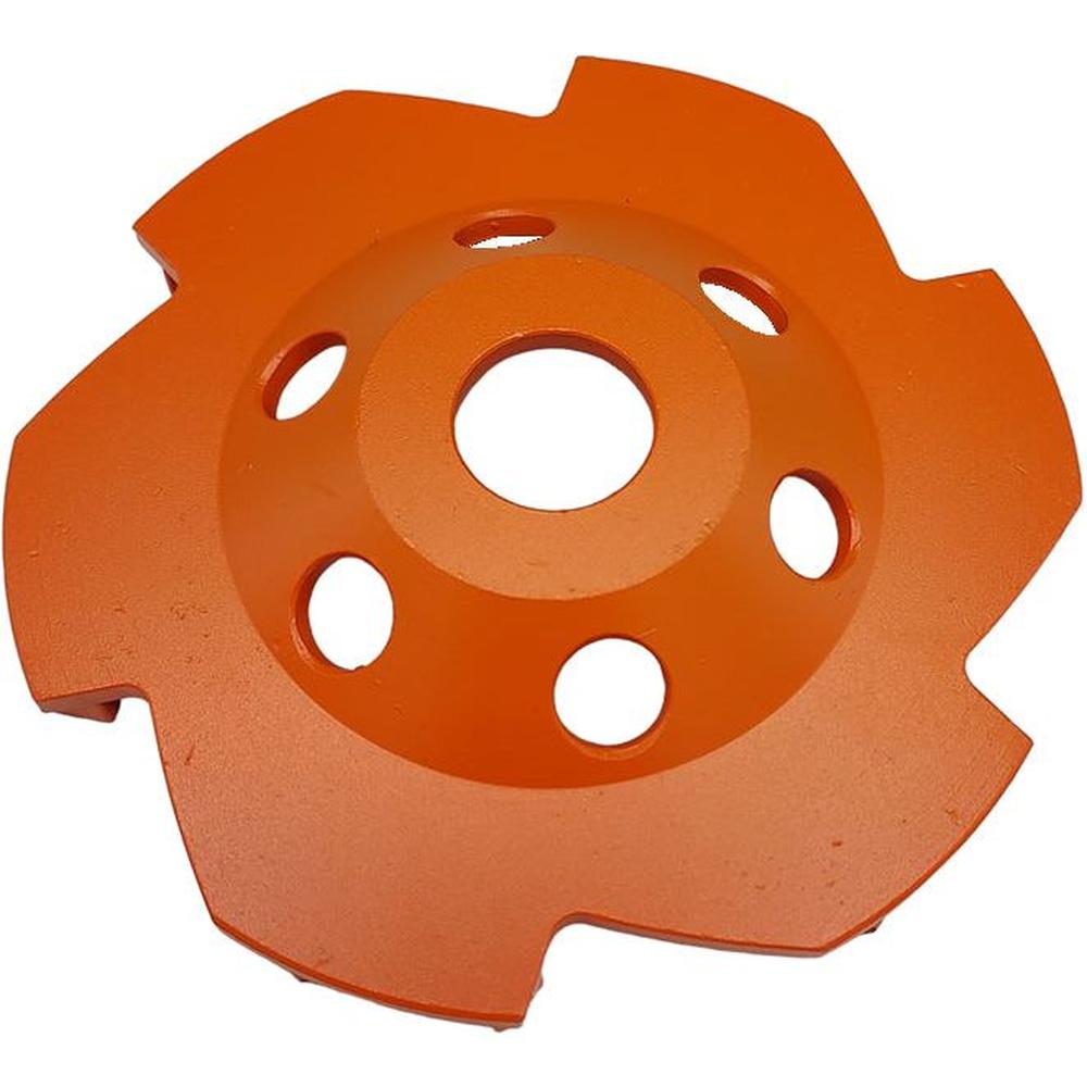 125mm GROF Dubbele SNAKE Diamant Komslijpschijf Beton, Lijm, Anhydriet, Zandcement - Asgat 22.23mm