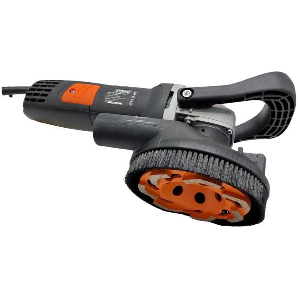 125mm DELUXE 1400Watt Betonslijper cq Schuur & Polijstmachine DROOG + Verende stofkap Excl. Komschijf