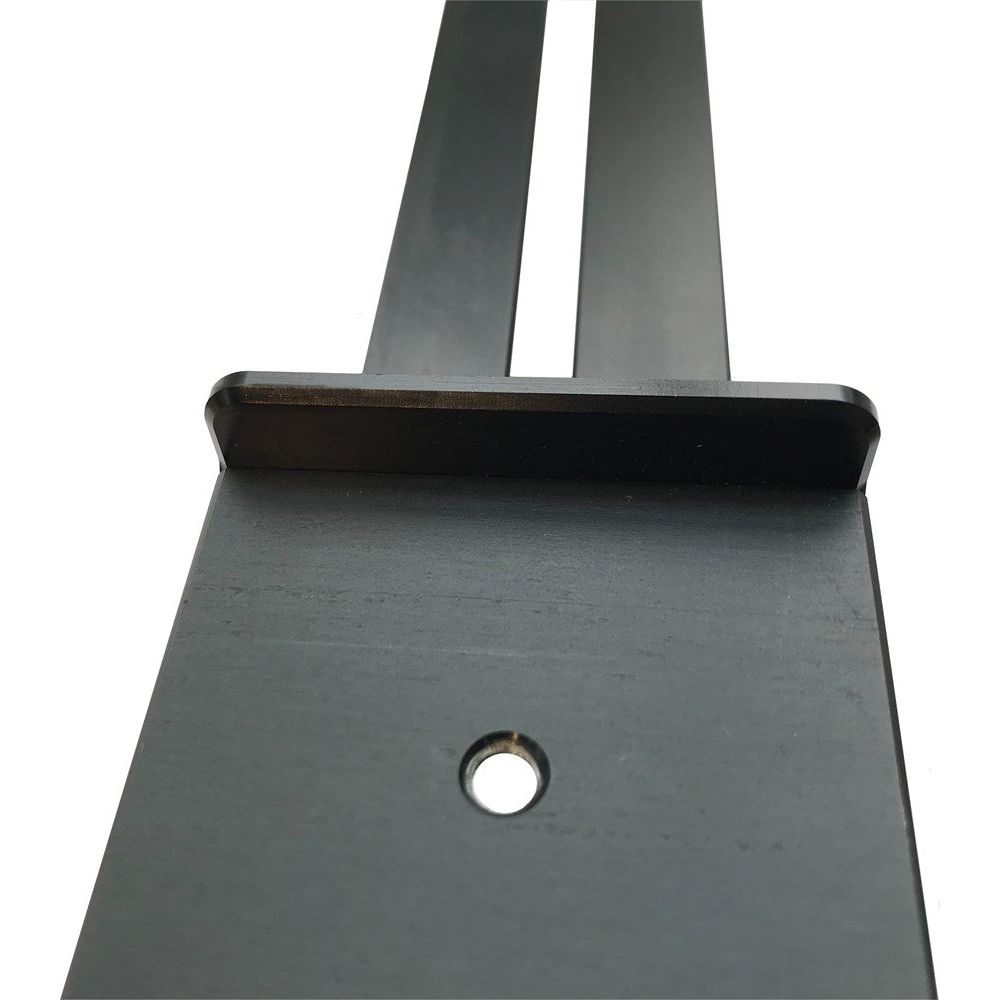 Afschrijfliniaal gehard aluminium met extra grote aanslaghaak