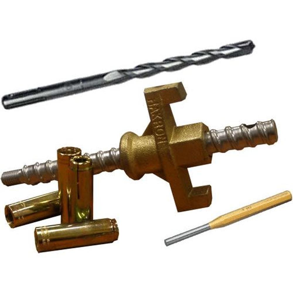 Snelspannerset M12 large vleugelmoer Incl. 5 ankers, doorslagpen, 16x210mm SDS-plus boor