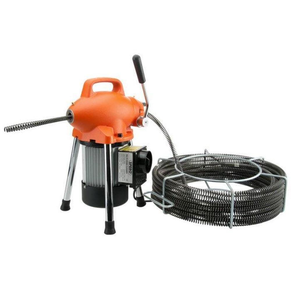 8 & 16mm afvoerontstopper elektrisch roterend - 390Watt - complete set