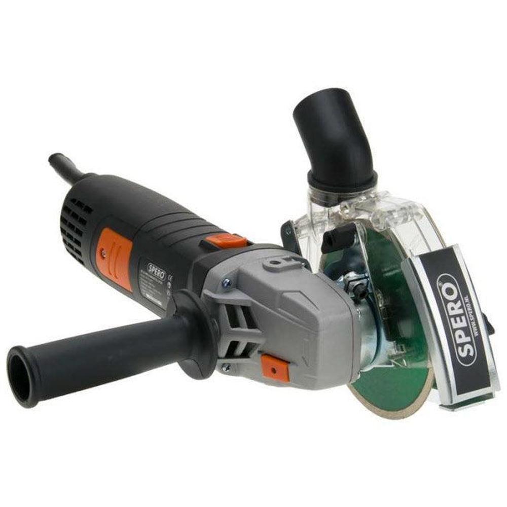 125mm Haakse Tegelslijper 1400Watt + stofkap & Tegel diamantschijf Max. 32mm