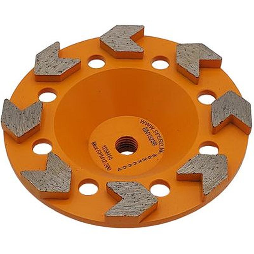 125mm GROF Arrow Diamant Komslijpschijf Coating, Lijm, Asbest & Bitumen - SPERO- M14 H=40mm TBV SPHS1001B