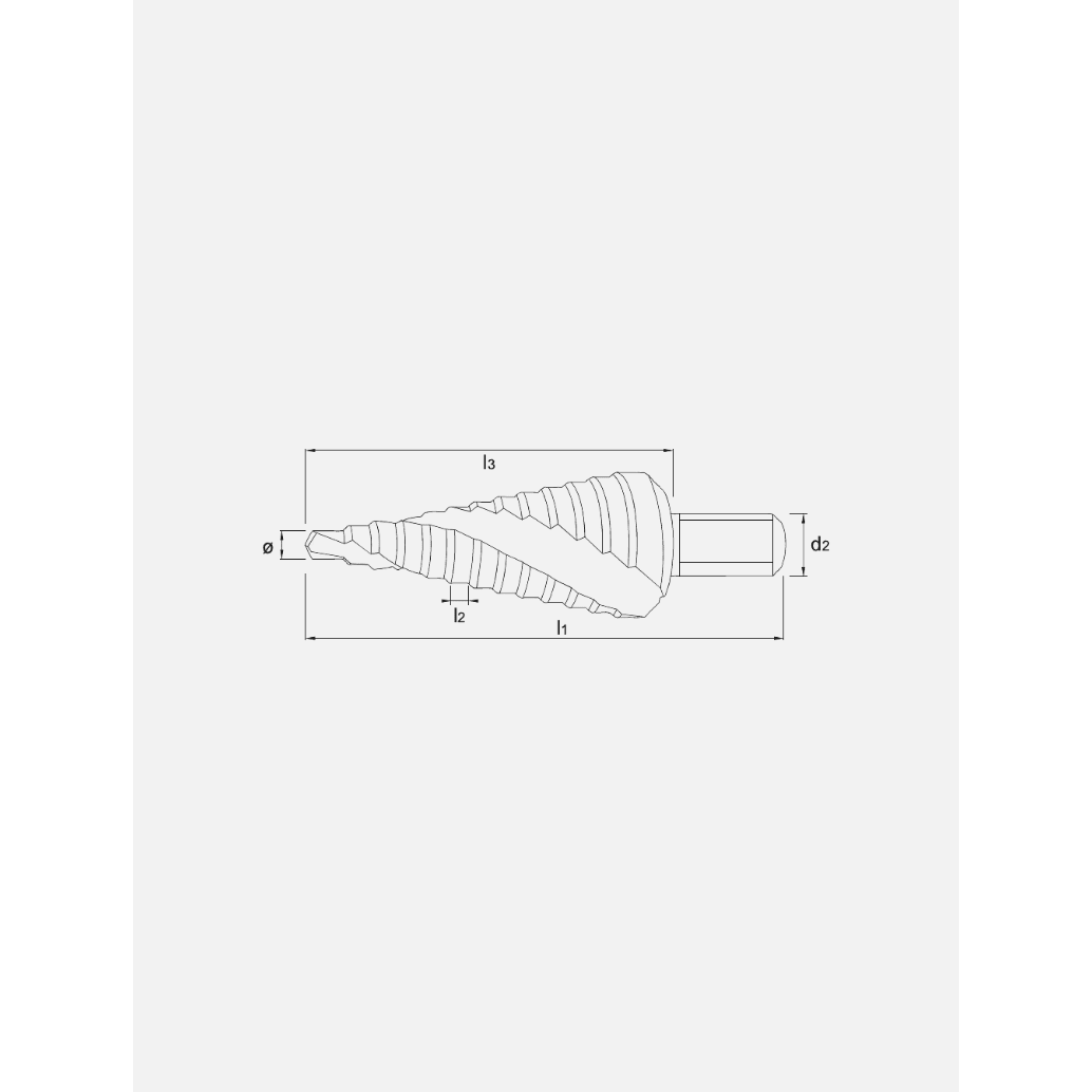 International Tools ECO PRO HSS Getrapte Plaatboor gespiraliseerd, blank geslepen uitvoeringInternational ToolsMZS Gereedschap