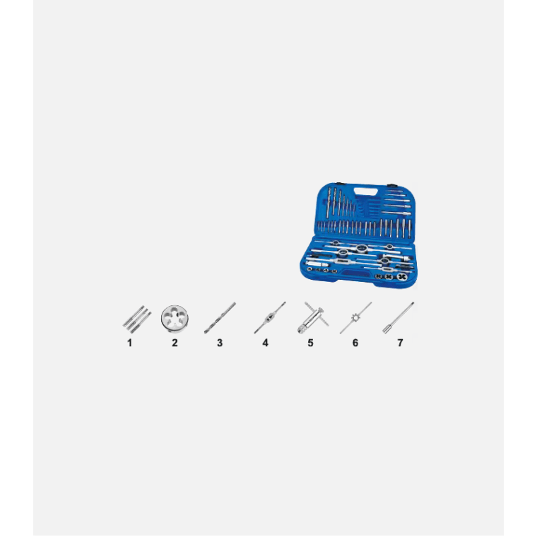 International Tools ECO PRO HSS Set Draadsnijden in kunststof koffer (blauw)International ToolsMZS Gereedschap
