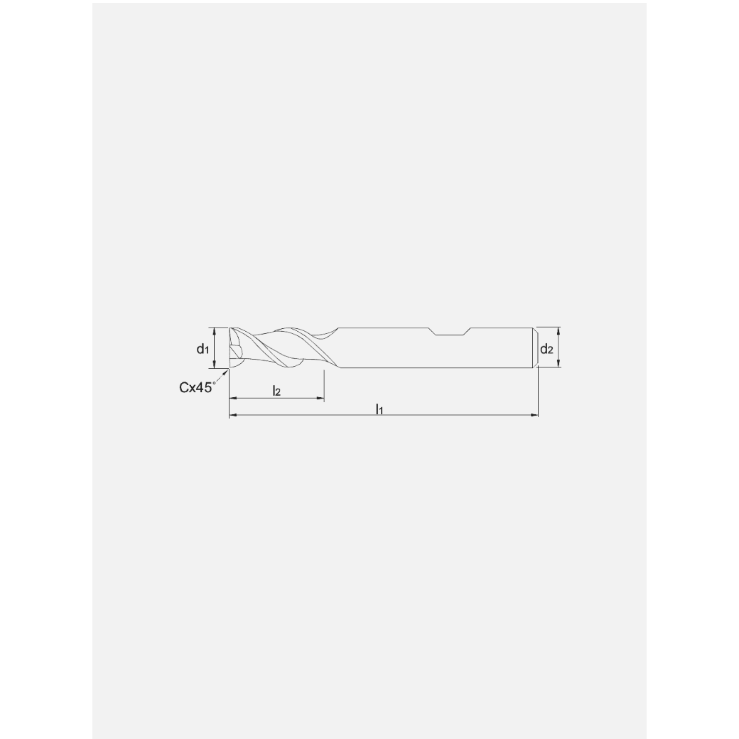 International Tools ECO PRO Volhardmetaal Schachtfrees, 2 - snijder DIN 6527 - B lang, AlTiN - XInternational ToolsMZS Gereedschap