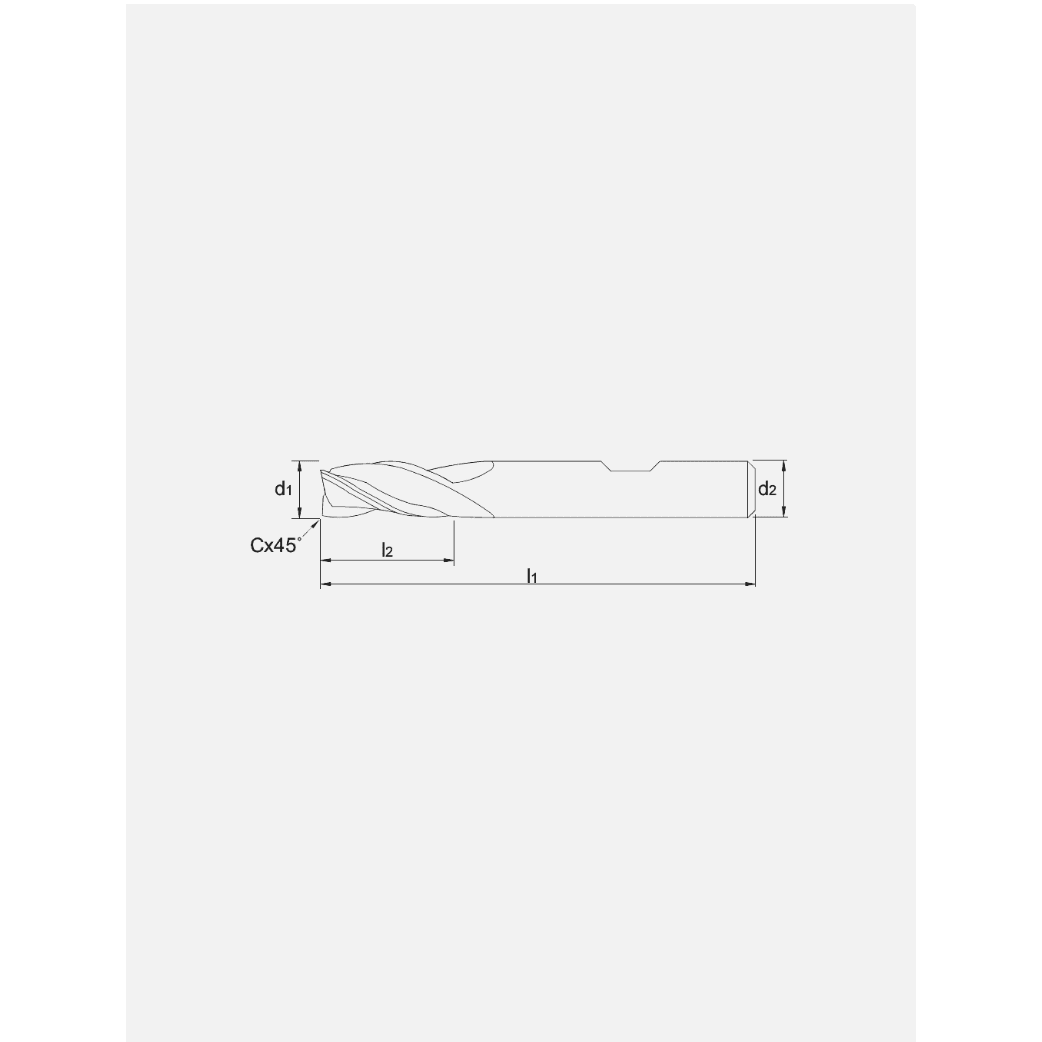 International Tools ECO PRO Volhardmetaal Schachtfrees, 3 - snijder DIN 6527 - B kort, AlTiN - XInternational ToolsMZS Gereedschap