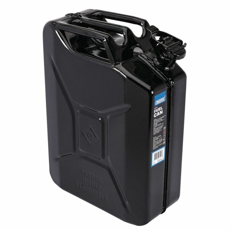 Jerrycan staal, 20L, zwartDraper ToolsMZS Gereedschap