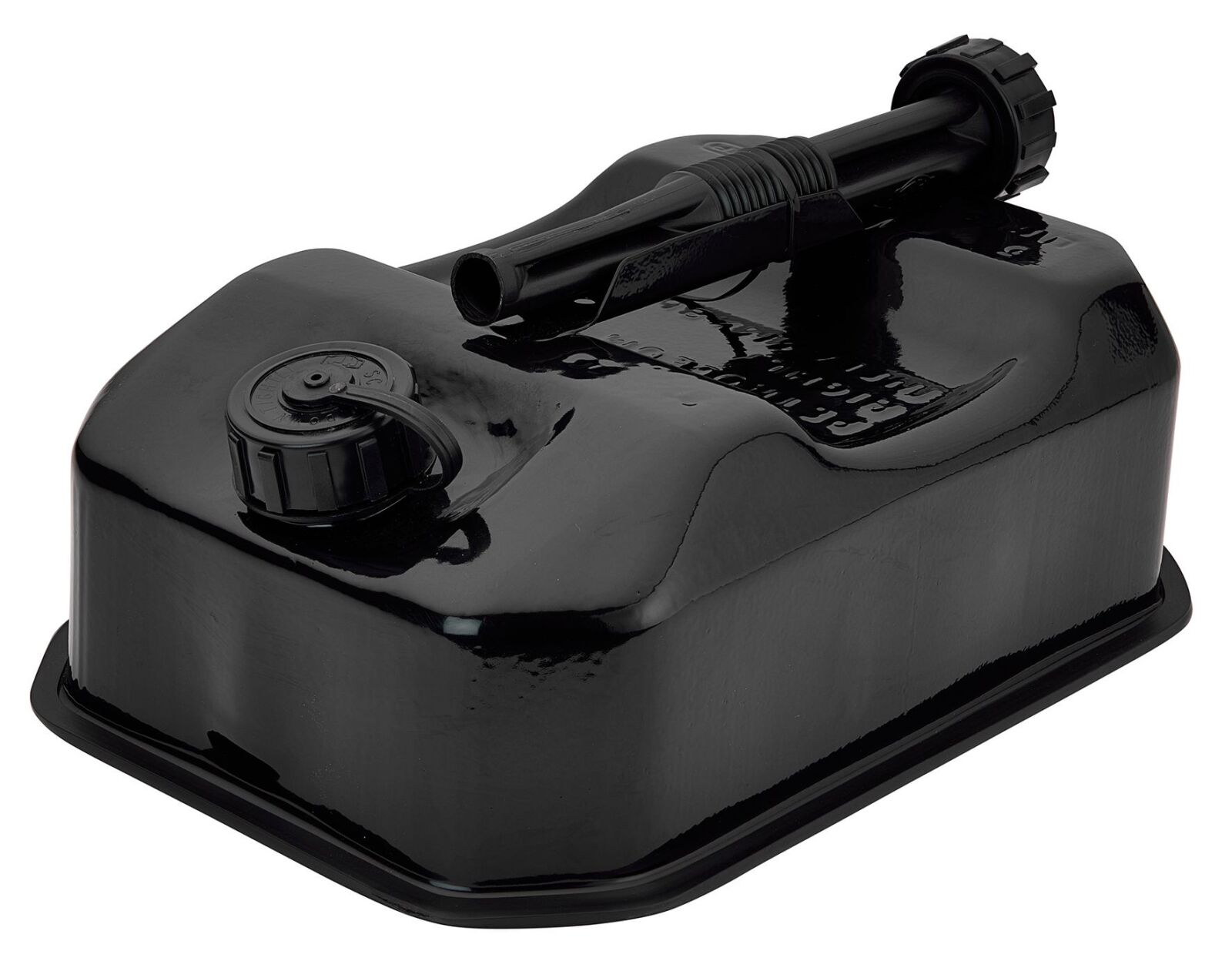 Jerrycan staal , laag model, 5L, zwart