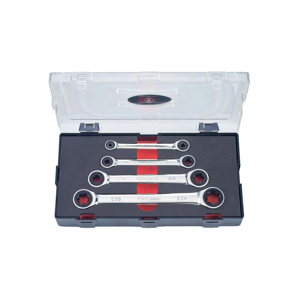 Ring Ratelsleutelset Torx 4-delig
