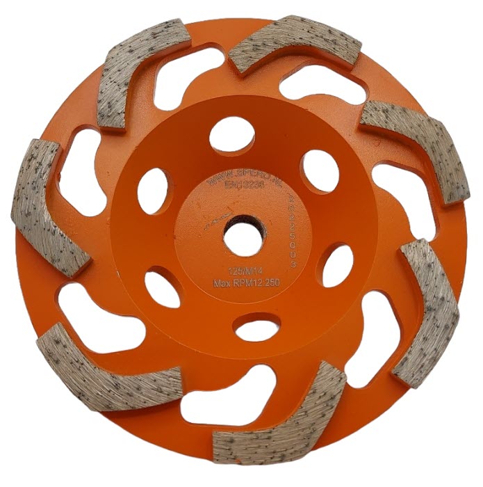 125mm MEDIUM Snake Diamant Komslijpschijf Beton & Coating - SPERO- M14 - H=40mm TBV SPHS1001B