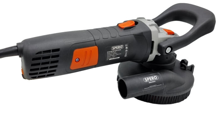 125mm DELUXE 1400Watt Betonslijper cq Schuur & Polijstmachine DROOG + Verende stofkap & BETON Diamant Komschijf