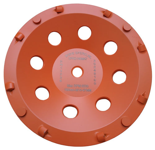 180mm EXTRA GROF 9 Segment PKD Komslijpschijf Coating, Lijm, Asbest & Bitumen - M14 H=47mm TBV SPHS2001B