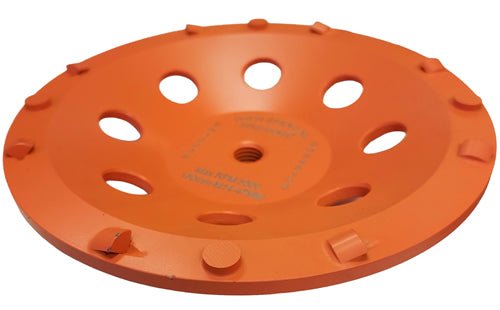180mm EXTRA GROF 9 Segment PKD Komslijpschijf Coating, Lijm, Asbest & Bitumen - M14 H=47mm TBV SPHS2001B