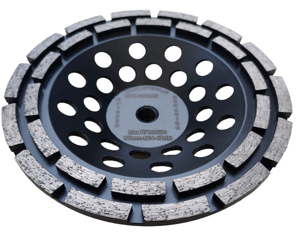 180mm GROF Dubbele rij Diamant komslijpschijf HARD BETON M14 H=47mm TBV SPHS2001B
