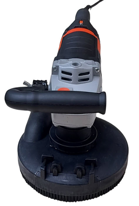 180mm DELUXE 2200Watt Betonslijper cq Schuur & Polijstmachine DROOG + Verende stofkap & STEEN Diamant Komschijf